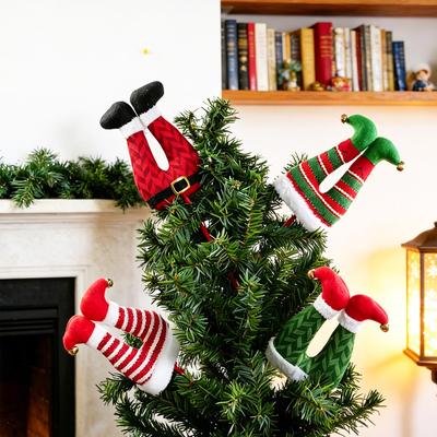 Christmas Elf Leg Tree Topper & Window Display Decoration