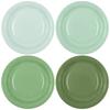 Breroa Gradient Green Paper Plates, 72-Pack, 7-Inch Disposable Round Dinner Plates, Heavy-Duty, for Weddings, Birthday Parties, and Table Decorations