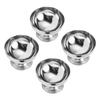 Metal Pudding Cups, 4 Ice Cream Bowls, Stainless Steel Space-Saving for Parties