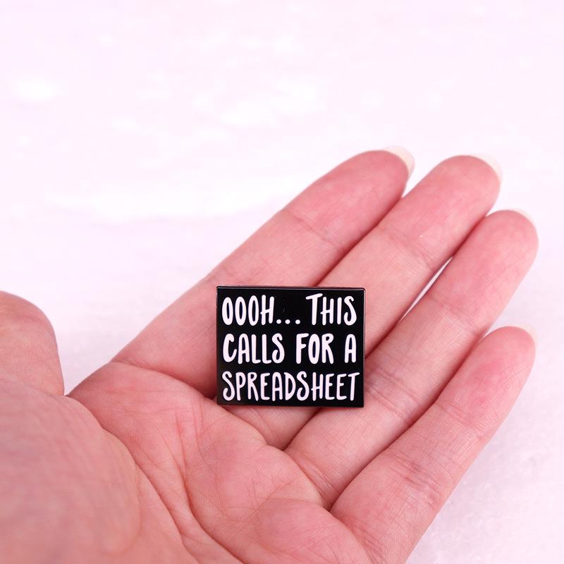 Oh, This Needs Spreadsheet Brooch: English Accessories Badge