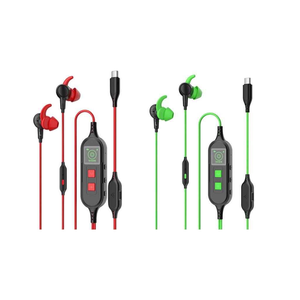 Game Earphone Sound Card With Microphone In Ear Corded Gaming Headphone Sound Equipment For Mobile Phone PC Desktop