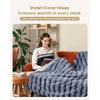 Imitation Rabbit Fur Striped Electric Blanket Warm Leg Blankets European and British Standard Plug Heating Blankets Double Layer Plush Bed Sheets