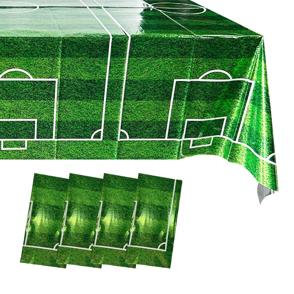2PCS Green Soccer Match Table Cover Stain-resistant Football Sport Table Linen Game Day