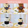 Bear Teddy Mortarboard Plush Stuffed Toy Doll Room Decor Birthday Kids Gift