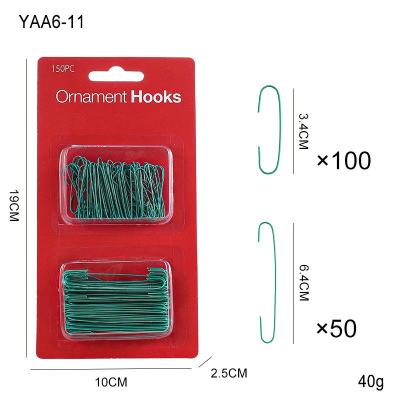 150pcs Christmas Tree Hooks S Shape Christmas Ornaments Hook Bauble Ornament Hanger Hanging Pendants Xmas Tree Hangers