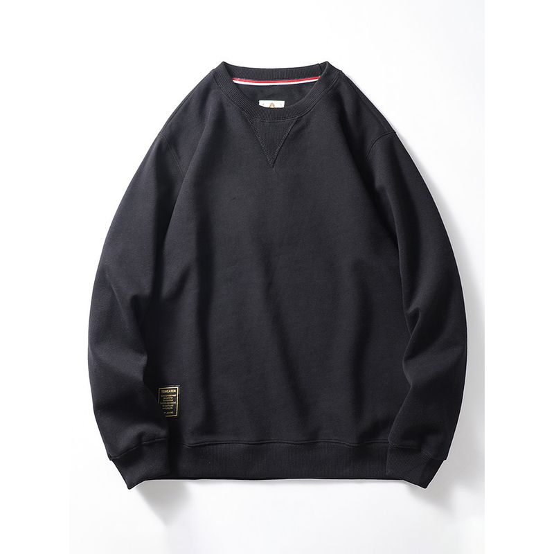 Trendy Spring and Autumn Retro Crew Neck Pullover Export Sweatshirt