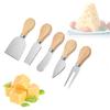 Stainless Steel Cheese Knife Set with Wooden Handle