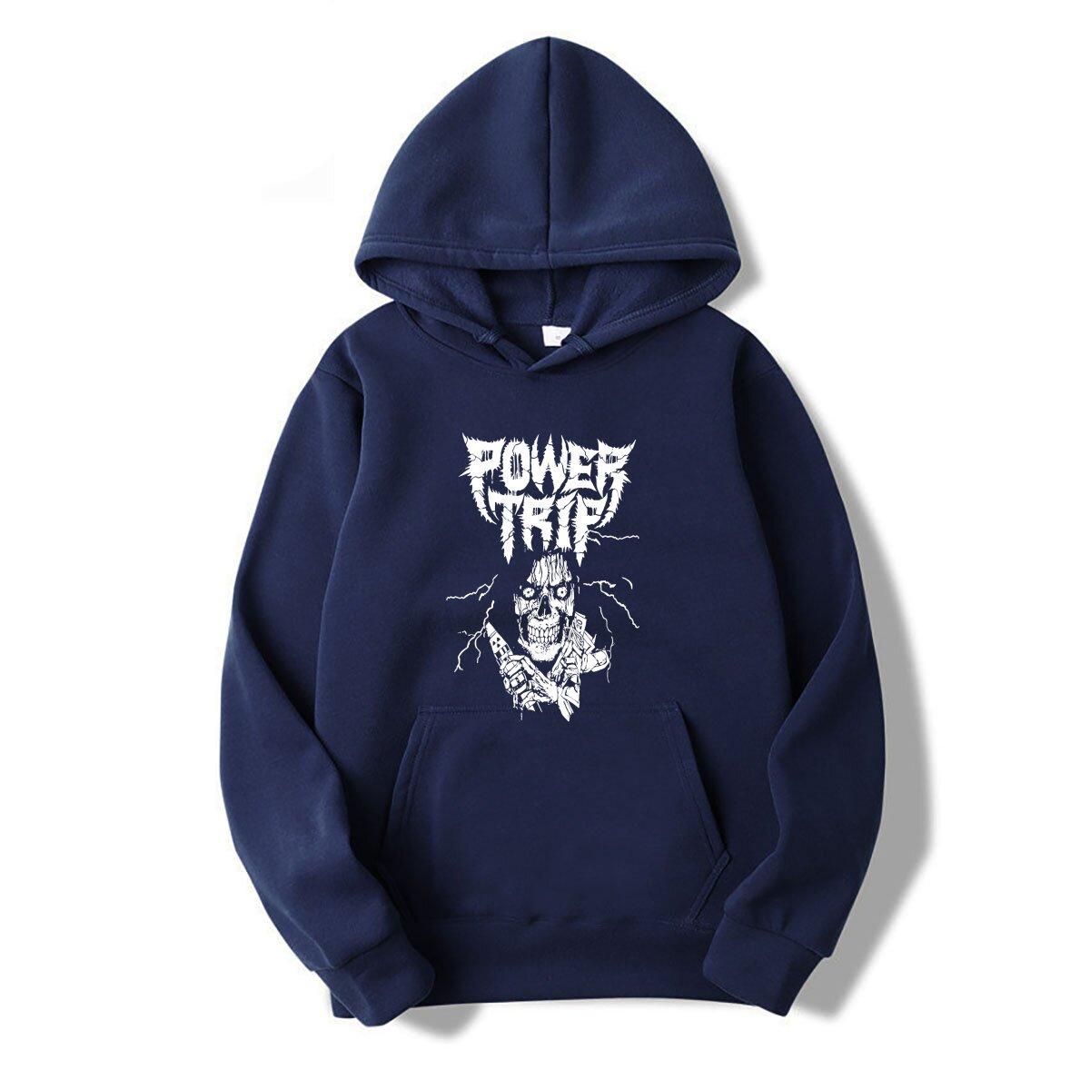 retro Power Trip band hoodies black sleeve S to 4Xl TA3553 long sleeve 3XL
