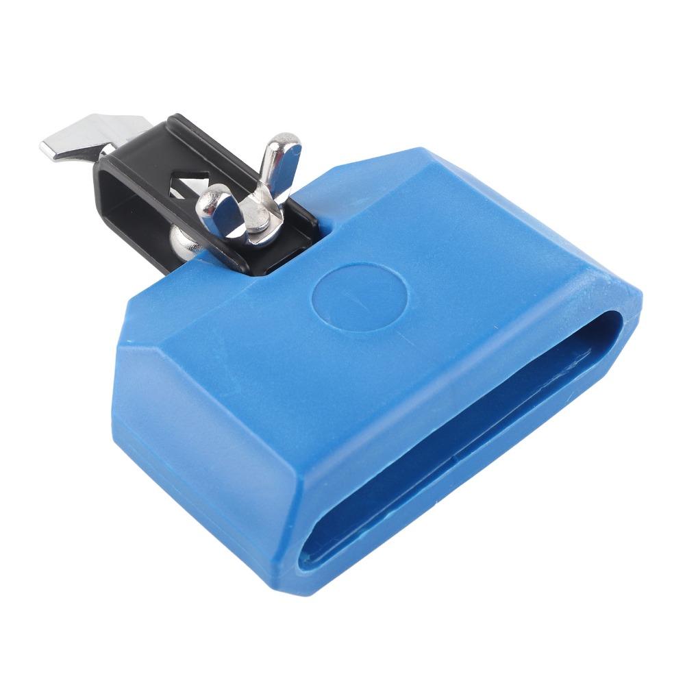 ABS+Metal Percussion Block Blue+Yellow Musical Cowbell Percussion Practice