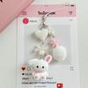 Furry Cute Cartoon Short Phone Charm for Girl Kawaii Cartoon Kitten Keychain Phone Lanyard Earphone Pendant Phone Accessories