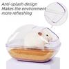 Transparent Small Bathtub for Hamsters Plastic Toilet Cage Guinea Pig Hamster Sand Bath Cage Mouse Box Hamster Large Capacity
