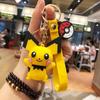 Silicone Keychains Pikachu Charmander Snorlax Bag Charms Anime Backpack Pendants Decor Accessories Kids Toys