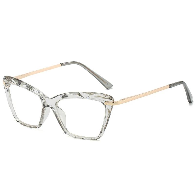 Retro Anti Blue Women Clear Eyeglasses Cat Eye Glasses Frame Women Men Alloy Resting Lense Optical Spectacle Eyeglass