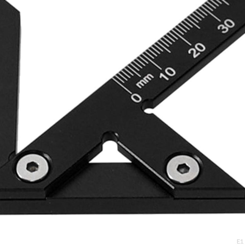 Right Angle Ruler Carpentry Measuring Layout Tool 45 Degree 90 Circle Center Positioning