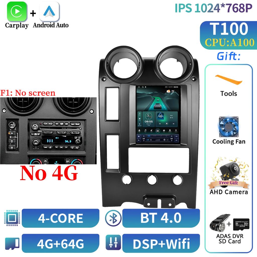 9.7" For Hummer H2 2002-2007 Car Player Auto Radio Stereo Head Unit Multimedia Player GPS Navigation Screen Audio Media Car Set