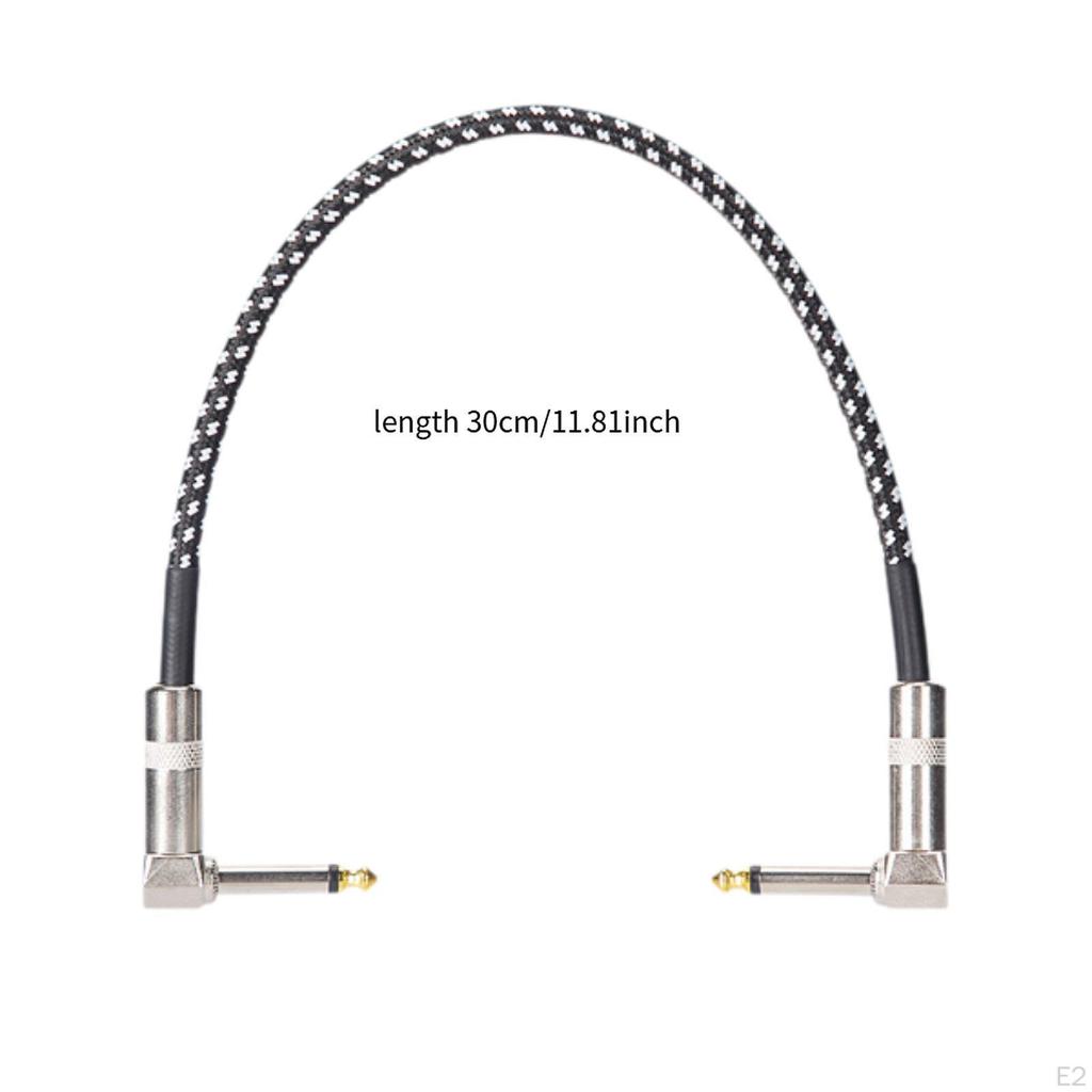 Guitar Cable,Right Angle,Stable,Lightweight,Replacement for Effects Pedal Braided