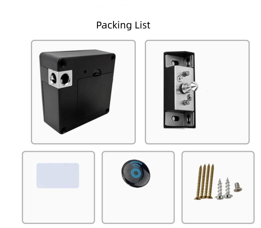 Durable Anti-Theft Electronic Drawer Locks Invisible Sensor RFID NFC Cabinet Lock Polished Plastic Hidden Electronic Drawer
