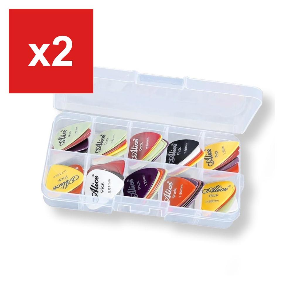 SFFE Assorted Guitar Picks for Guitar, Bass & Ukulele, 40-Pack with Case
