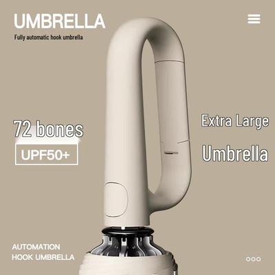 72 Auto Ring Buckle Umbrellas: Portable, Durable, Folding for Men & Women, Dual-Use for Sun & Rain