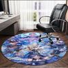 Genshin Impact Print Round Rug, Washable Floor Carpet, For Entryway Dorm Laundry Room Office Study, Home Decor Birthday Christmas Gift