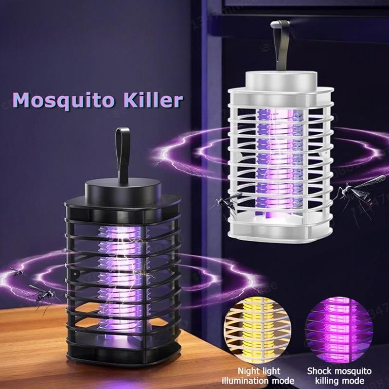 Intelligent Mosquito Killer Lamp LED Electric Shock Wall Mounted Mosquito Trap Indoor USB Portable Rechargeable Repellent