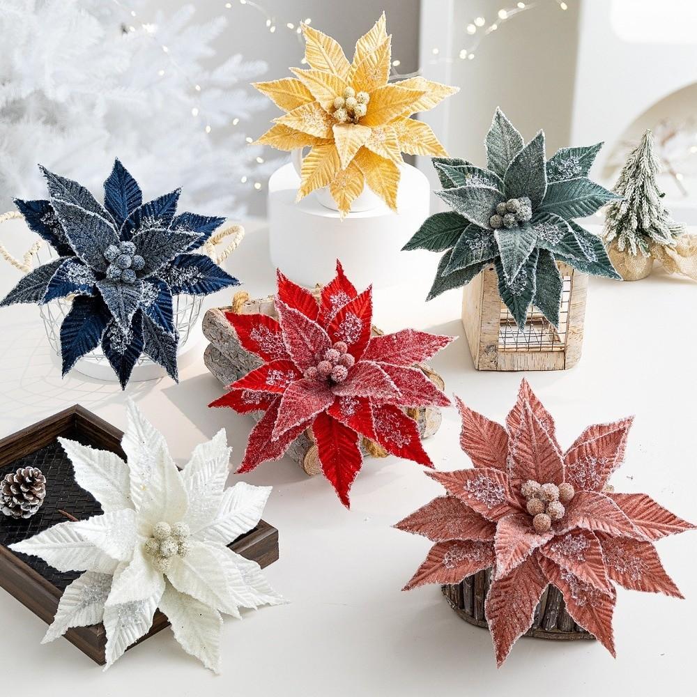 Realistic Simulated Flower Luxurious Artificial Flower Xmas Tree Ornaments  Christmas Decoration