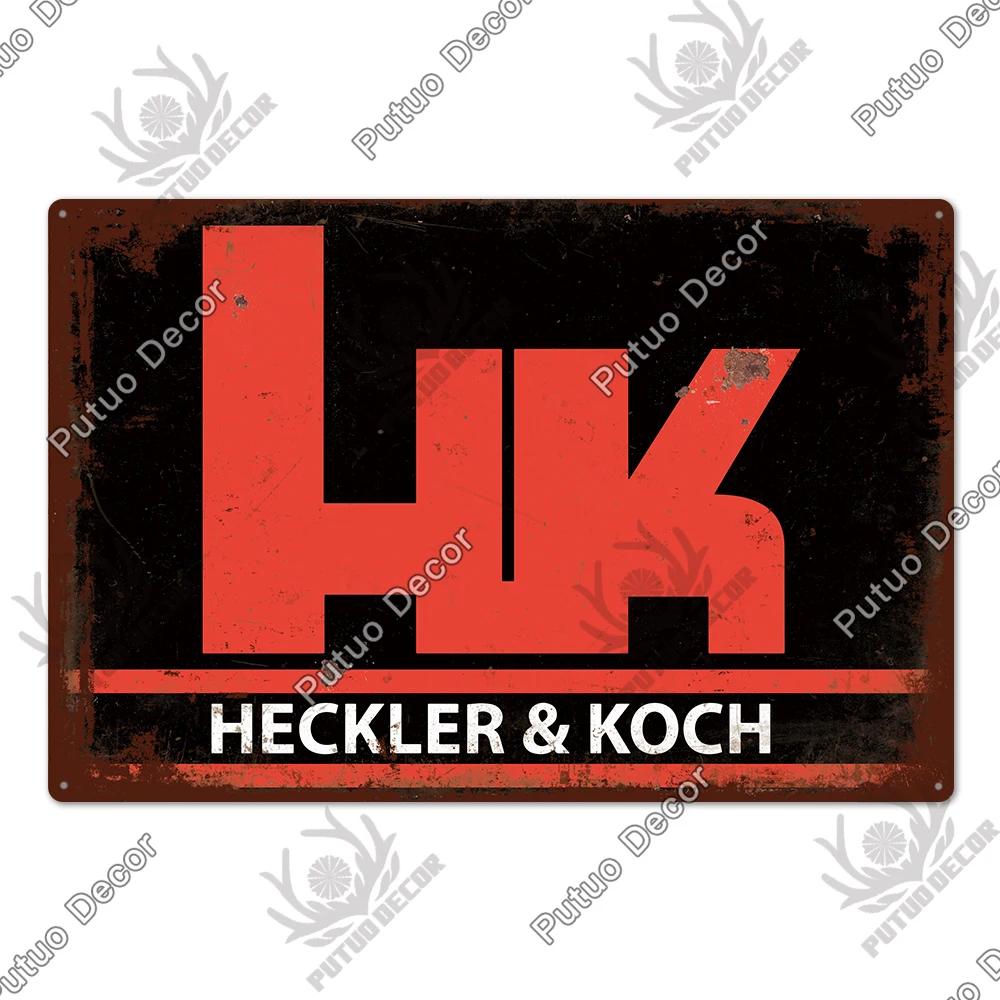 Putuo Decor Brand Poster Vintage Metal Tin Sign Plaque Plate for Garage Man Cave Gun Club Wall Decor Pistola Co2 Arma Metal