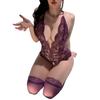 Sex underwear pure desire mesh purple one-piece pajamas sexy passion breast uniform pure desire to flirt small breasts show big