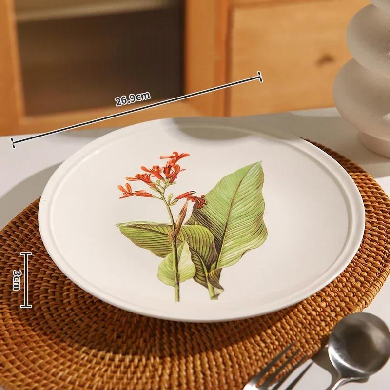 Kreative Blumen Keramikplatte Modischer exquisiter Vorratsbehälter Köstliche Gerichte Speiseteller Einzigartiges Haushaltsgeschirr