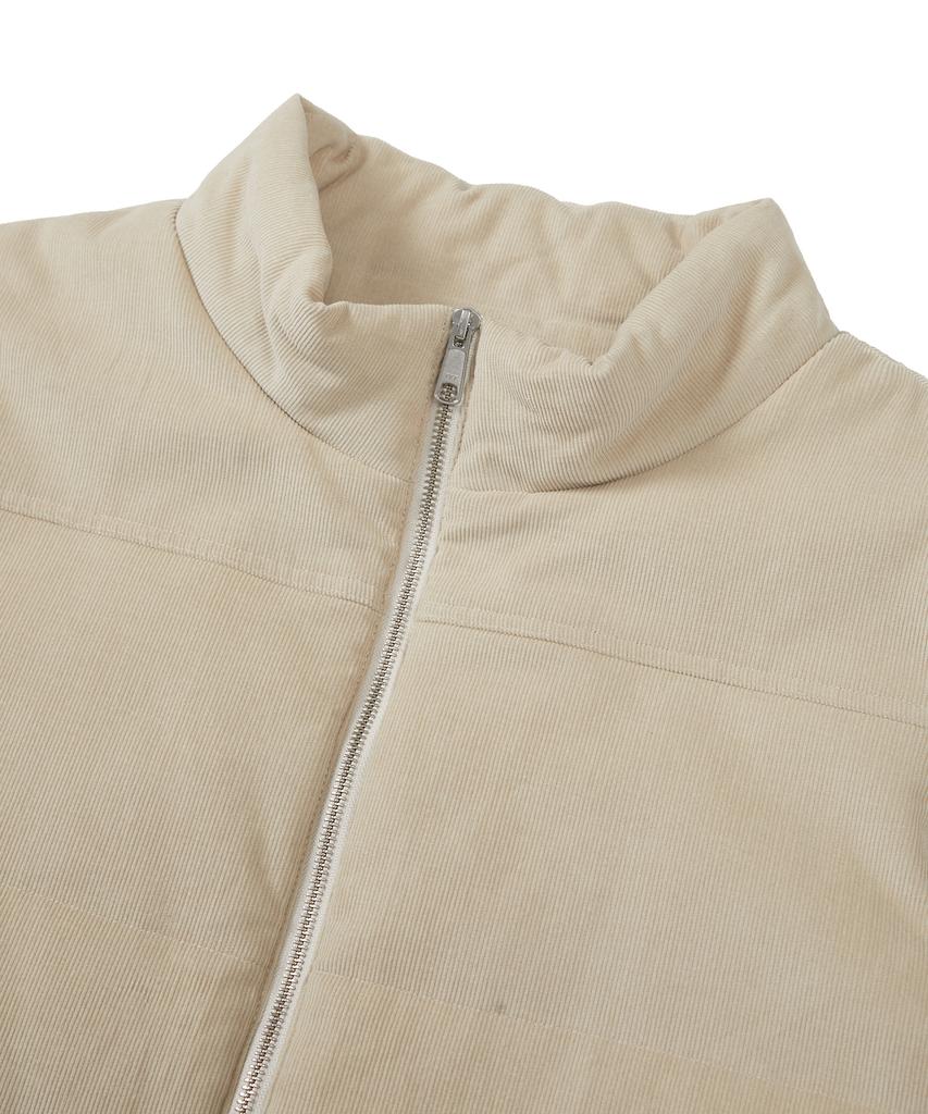 West Grand Boulevard Poche Corduroy Padded Vest Cream Beige