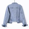 Women's Slim Fit Denim Jacket - Versatile Long Sleeve for Spring and Autumn
