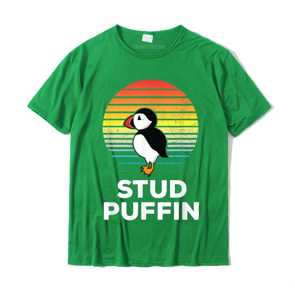 Stud Puffin Uccello Marino Divertente Amante degli Animali Stud Muffin Maglietta Camicie Top in Cotone Magliette Per Magliette Unisex Stampate All'Ingrosso