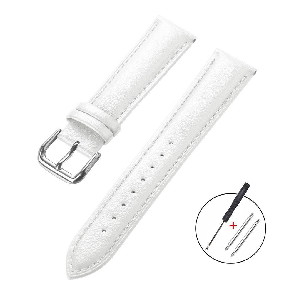 Vintage Leather Watch Strap 18mm 20mm 22mm Universal Bracelet Business Green White Blue Watchband for Men Women Belt Accessories