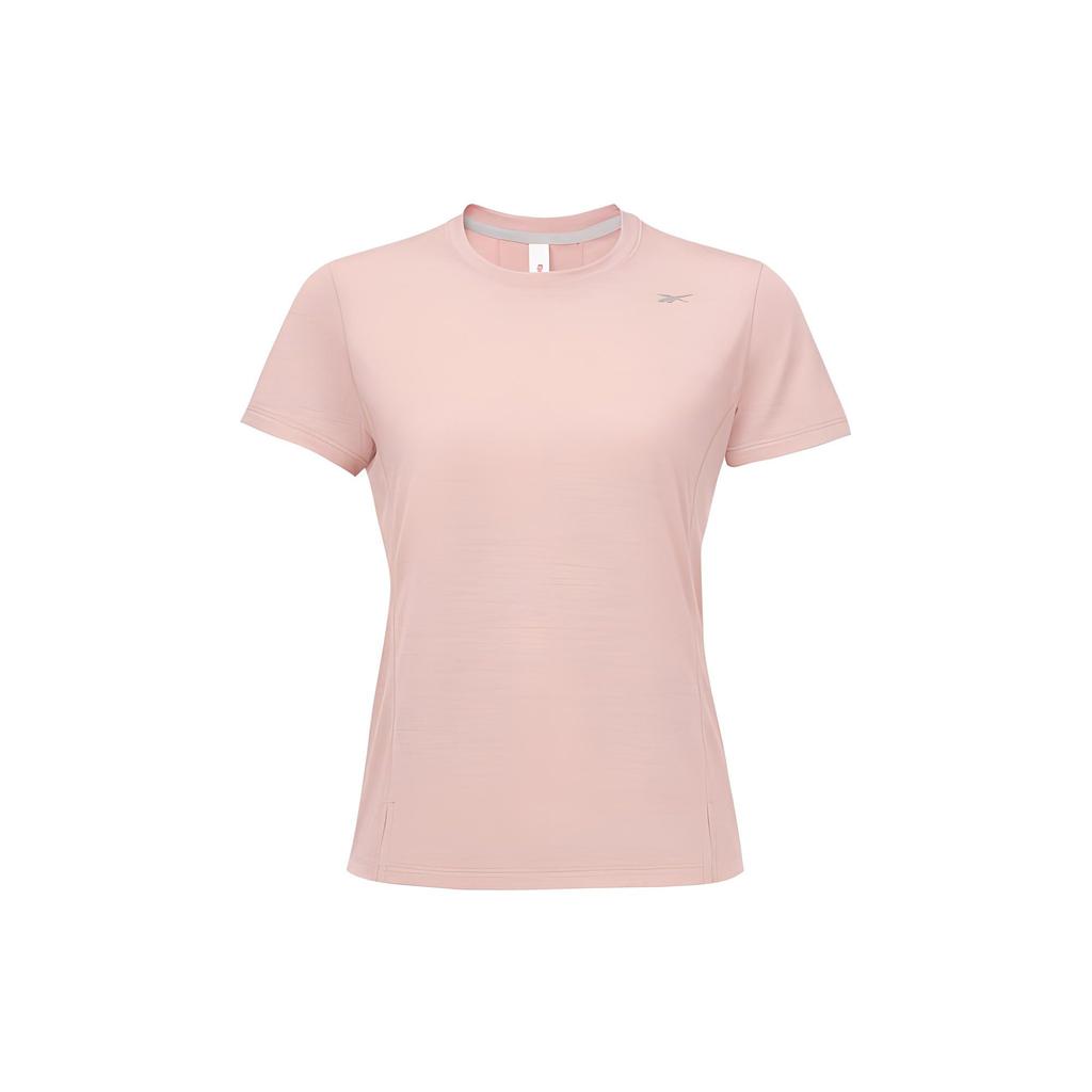 Reebok Moisture Wicking Knitted Short Sleeve T-Shirt Women Tops Light-Pink 23RCS412WGF2