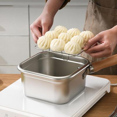 Frying Basket Pot Outdoor Stainless Steel Pot 5-in-1 Multifunctional Cookware Portable Outdoor Cooking Pot with Basket
