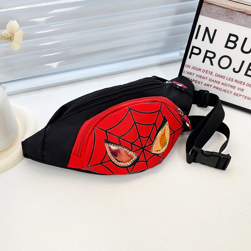 Children's Spiderman Cartoon Crossbody Bag: Cute Coin Purse & Waist Bag Combination