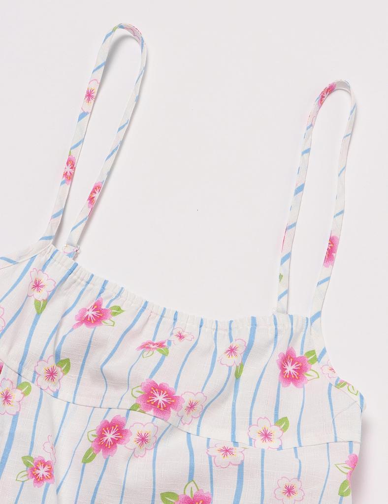 Yukata Summer Separate Easy to with Obi Traditional Japanese Retro Perfect for Summer Evening Bon Odori Obon and Gifts Kawazakura Girls' (Kids'