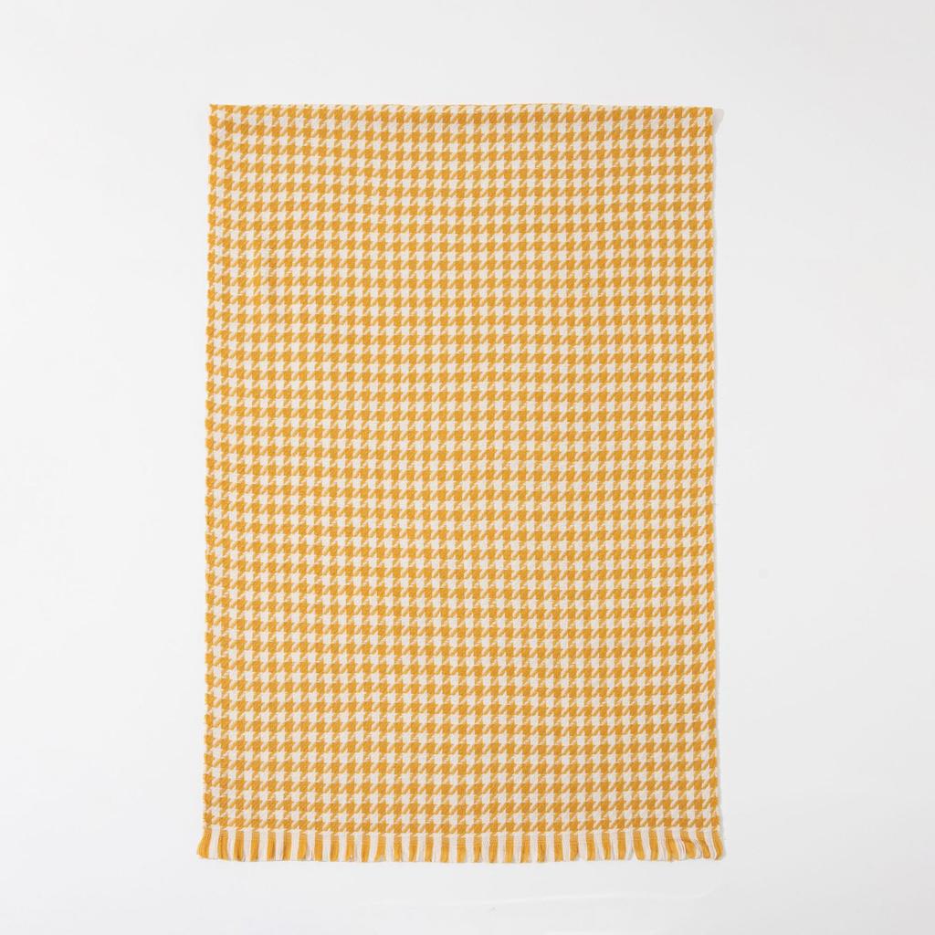 New temperament medium and long warm fashion imitation cashmere fringed scarf student thickened shawl small thousand bird grid scarf women