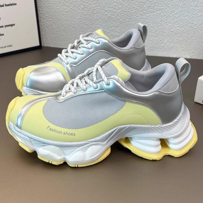 Fashion Mesh Breathable Genuine Leather Platform Single Shoes Women's New Summer Heightened Comfortable Casual Sports Trendy Shoes