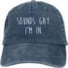 Hat Funny Gay Sounds Gay I'M In Lgbtq Cowboy Hat Baseball Cap Men Women Trucker Hat Golf Dad Cap Fishing Hat