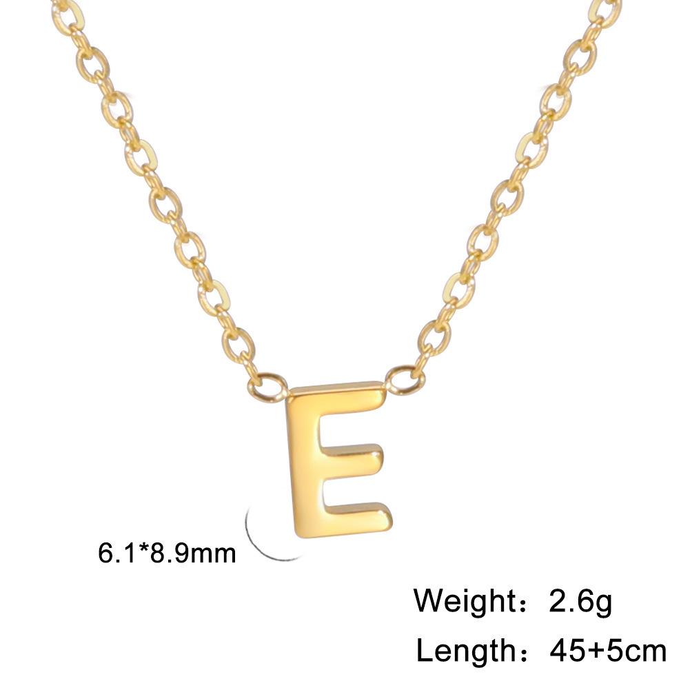 Stylish Women's Non-fading Titanium Steel Letter Pendant Necklace - 26 Unique Designs