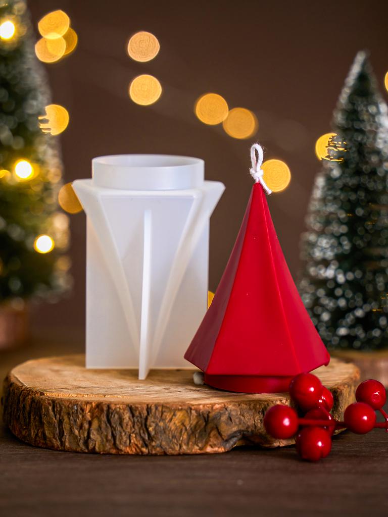 3D Christmas Tree Candle Silicone Mold DIY Christmas Candle Making Kit Handmade Soap Mould Plaster Resin Tools Holiday Gifts