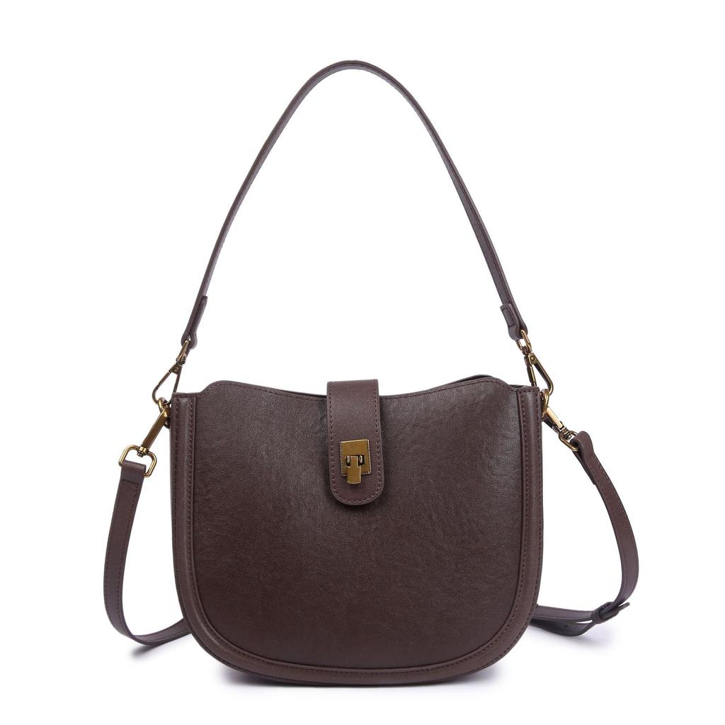 Women's Vegetable Tanned Top Layer Cowhide Bag Minimalist Fashi Practical Dumpling Bag Versatile Crossbody Shoulder Small Bag