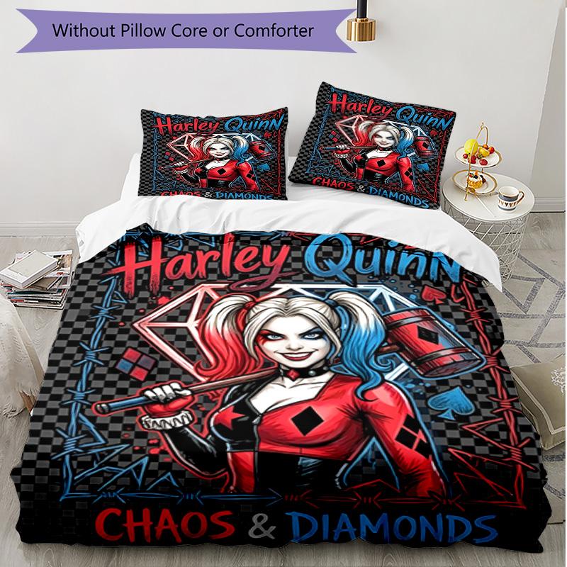 3pcs Duvet Cover Set (1*Duvet Cover + 2*Pillowcase, Without Core), Superhero Print Soft All‑Season Bedding Set, Home Bedroom Decor Gift