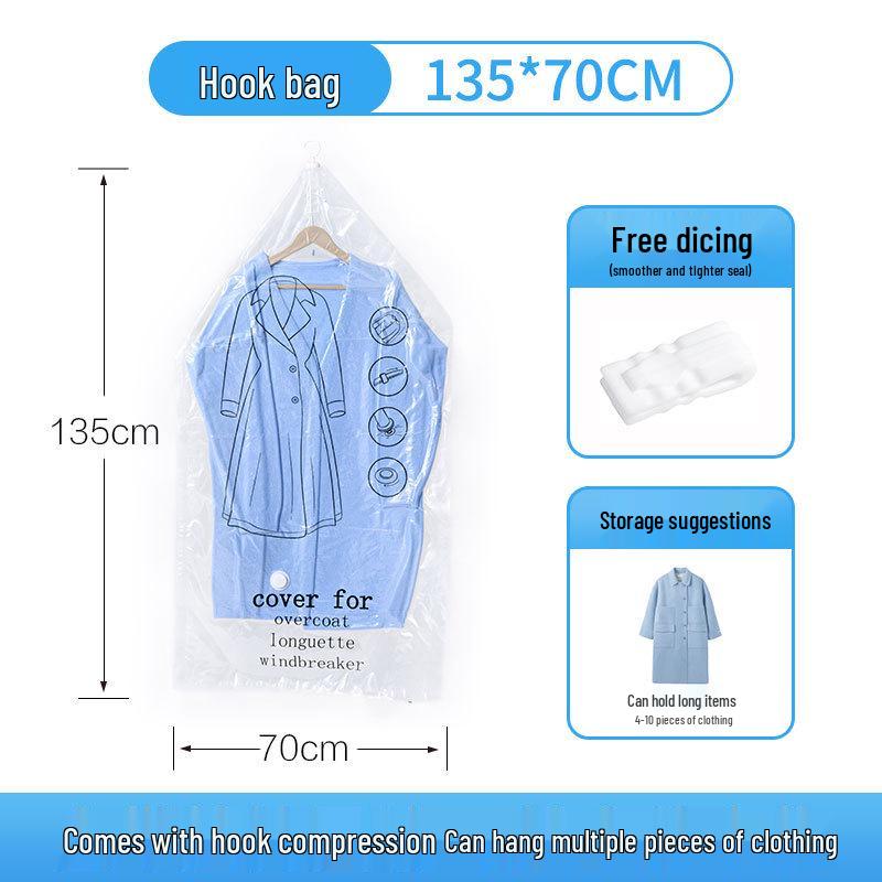 Thickened Transparent Vacuum Compression Storage Bag for Home Quilts & Bedding