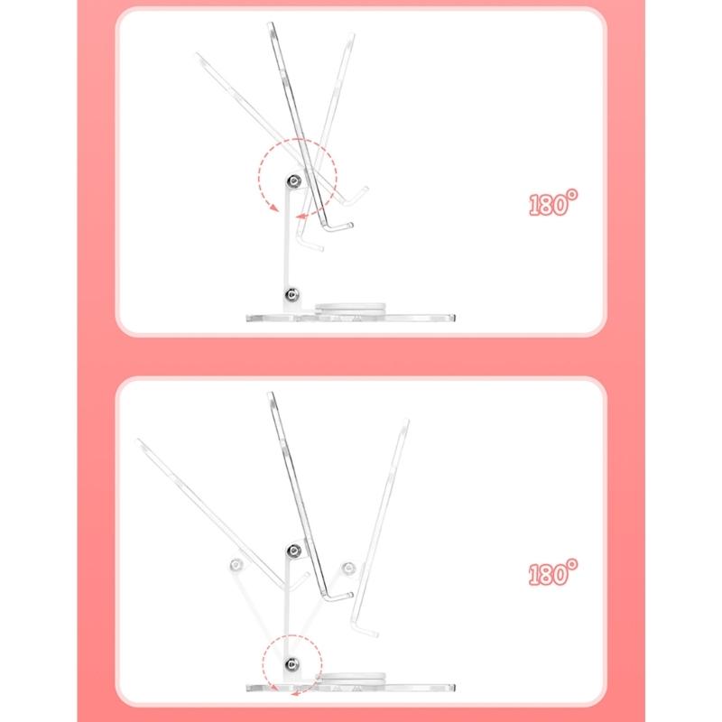 Strong Clear Phone Holder with Not  Slip  Pad Acrylic Desktop Mobile Phone Stand for Tablets Up To 12.9 Inches