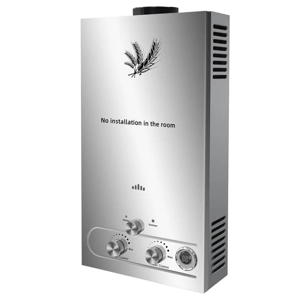6-18L LPG Instant Gas Water Heater, Energy Saving Stainless Steel with LED Display, Safety Protection & Smart Control
