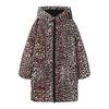 2025 Spring Women's Warm Leopard Print Hooded Cotton Coat - Simple and Versatile