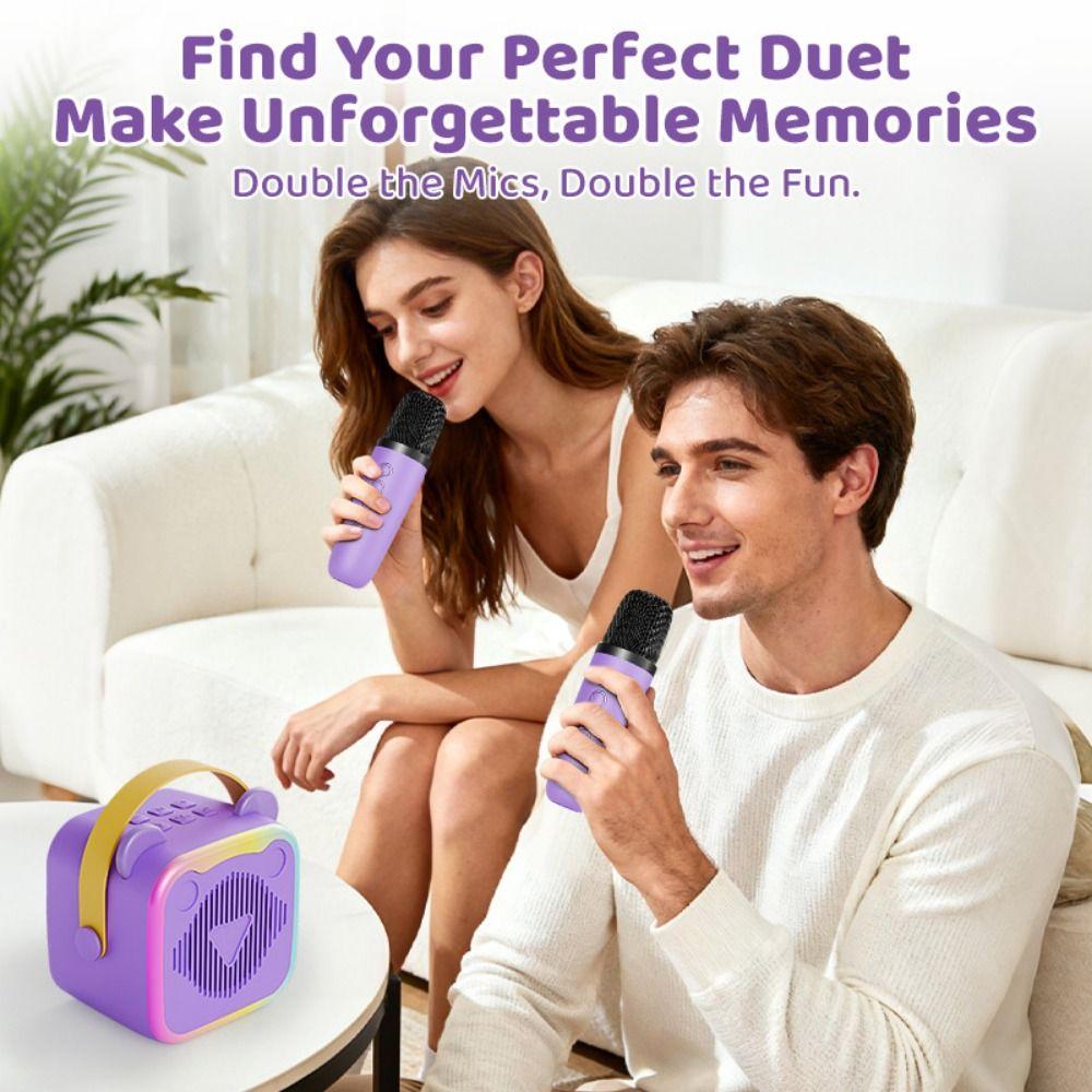 3.5mm Earphone Mini Karaoke Machine Portable Mini Home Karaoke Speaker  Outdoor Karaoke