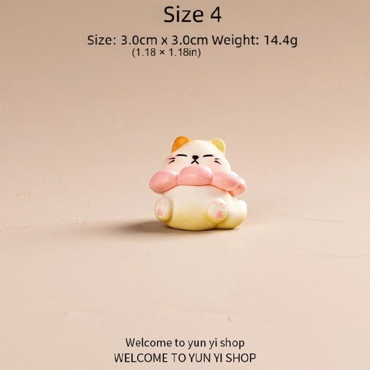 Charming Cartoon Cats Auto Decors Resin Sturdy Base Decorative Resin Cats Sculpture for Vehicle Dashboard Or Work space